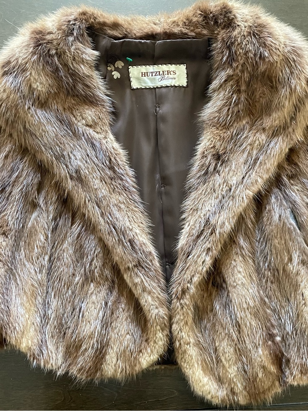 Hutzlers Brown Faux Fur Teddy Jacket - Plush Cropped Coat